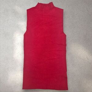 Express‎ Mock Neck Red Sleeveless Sweater Tank Size XS